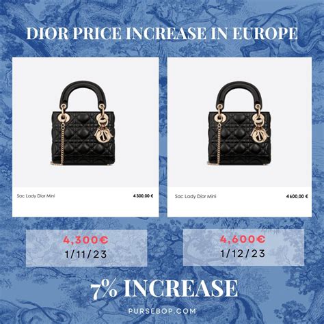 dior increase price 2023|Dior saddle bag price.